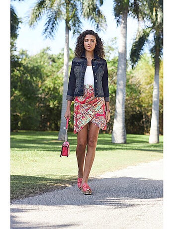 Veste En Jean Effet Délavé Et Usé - Taille Standard - helline