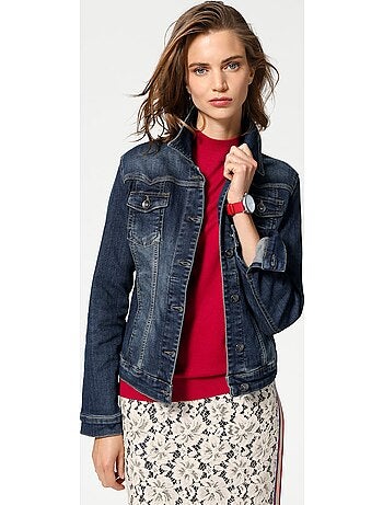 Veste En Jean Effet Délavé Et Usé - Taille Standard - helline