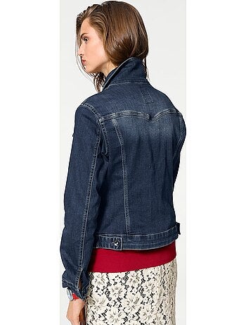 Veste En Jean Effet Délavé Et Usé - Taille Standard - helline