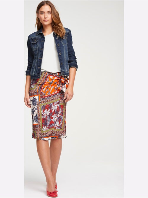 Veste En Jean Effet Délavé Et Usé - Taille Standard - helline - Kiabi