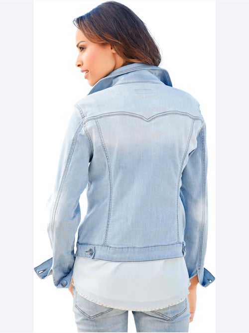 Veste En Jean Effet Délavé Et Usé - Taille Standard - helline - Kiabi