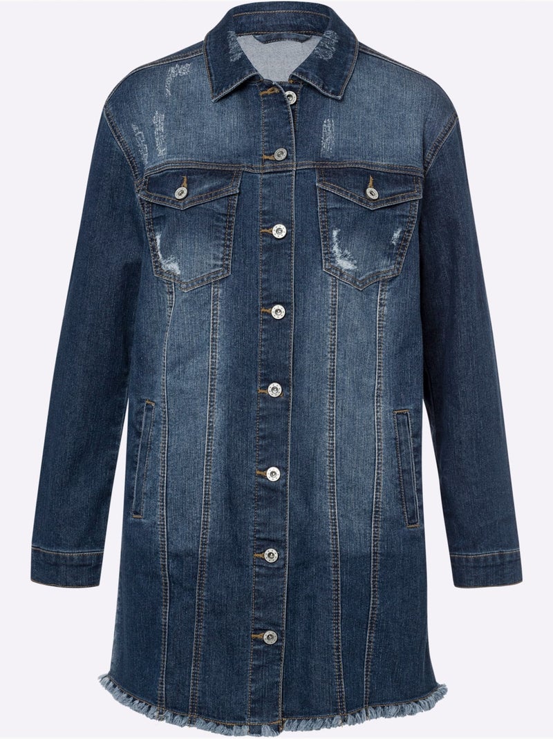 Veste En Jean Effet > Tendance - Taille Standard - Helline Bleu jean - Kiabi