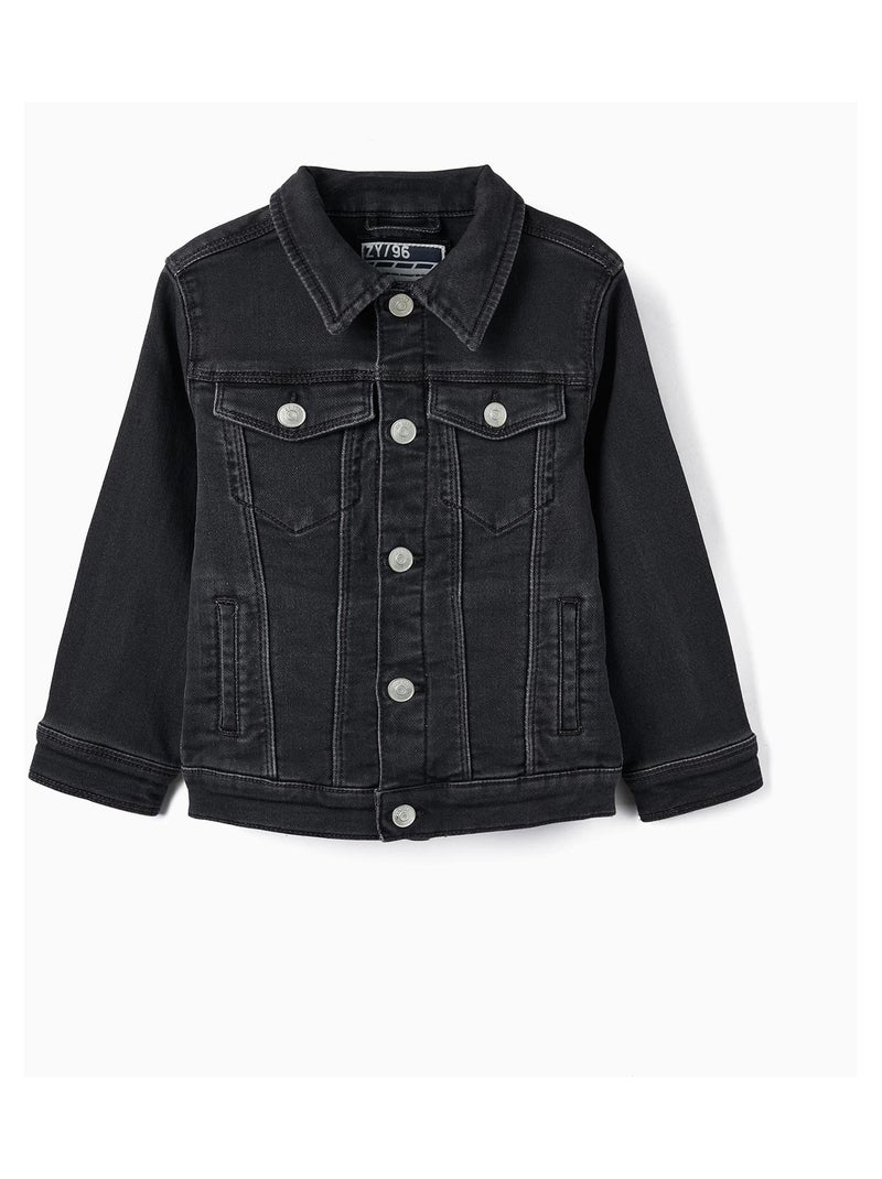 Veste en jean en coton pour garçon   GREAT GOALS GREAT WORLD Gris foncé - Kiabi