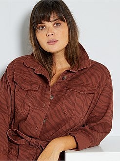 Veste en jean esprit militaire - Kiabi