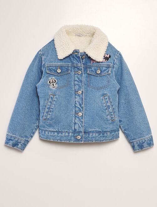 Veste en jean et effet moutonné 'Minnie' - Kiabi