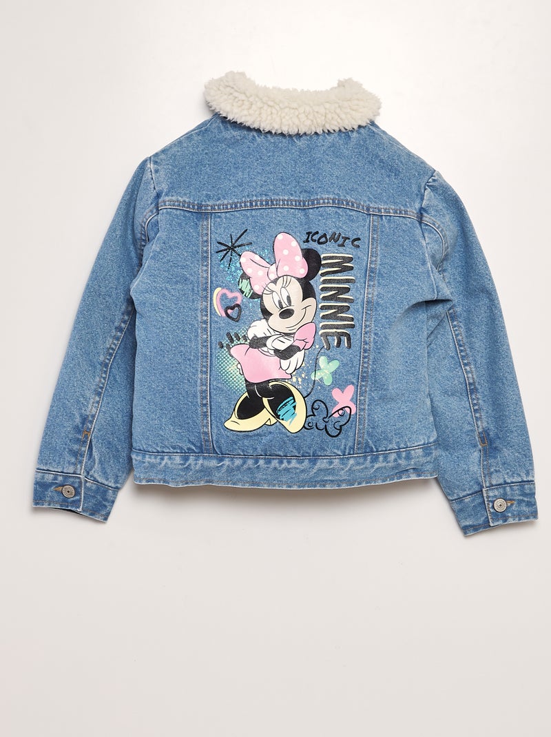 Veste en jean et effet moutonné 'Minnie' Bleu - Kiabi