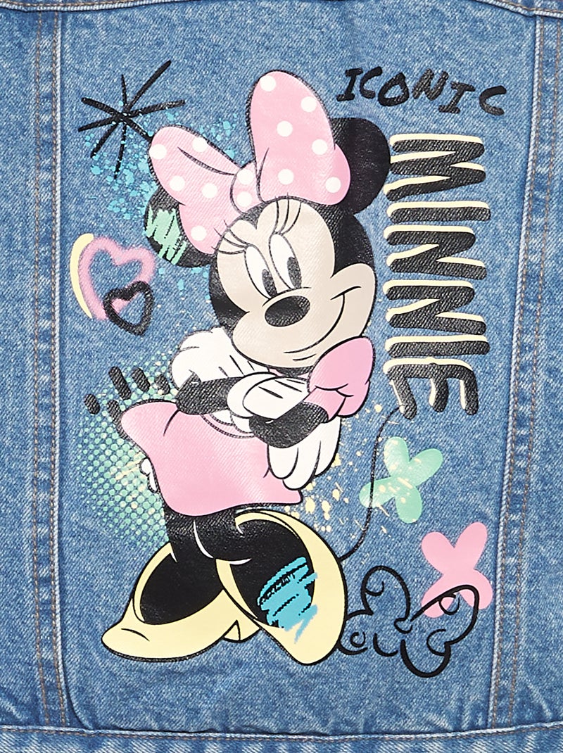 Veste en jean et effet moutonné 'Minnie' Bleu - Kiabi