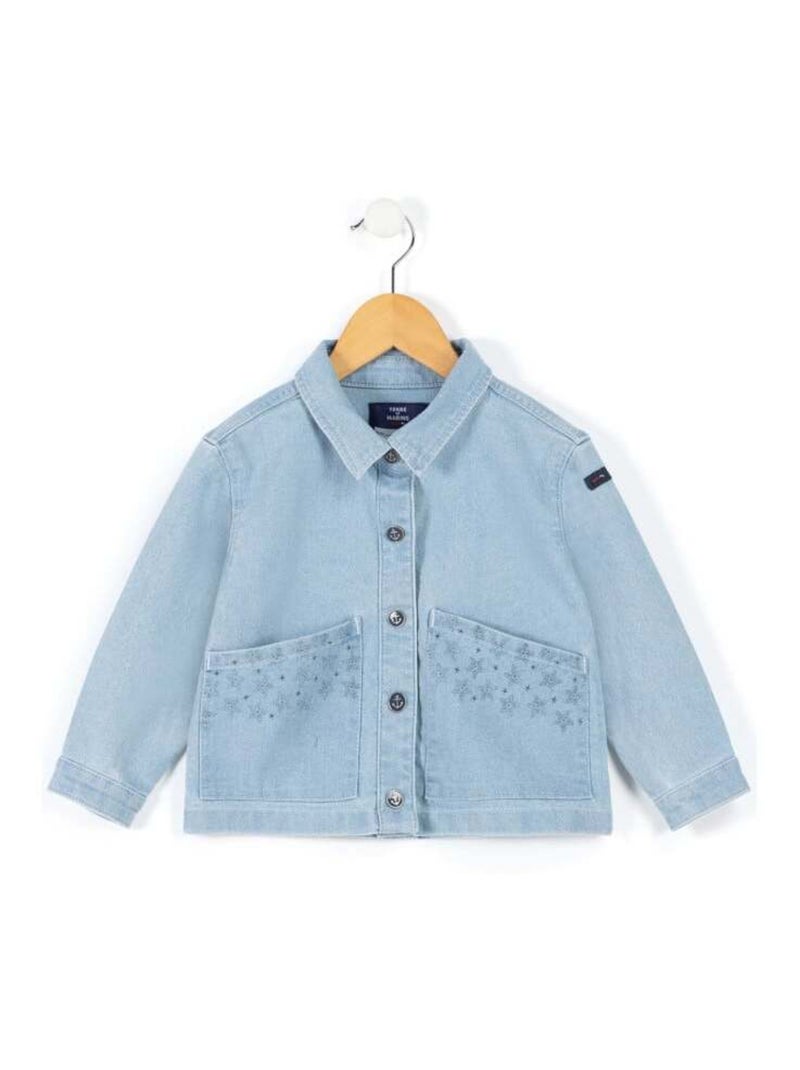 Veste en jean Fille Bleu clair - Kiabi