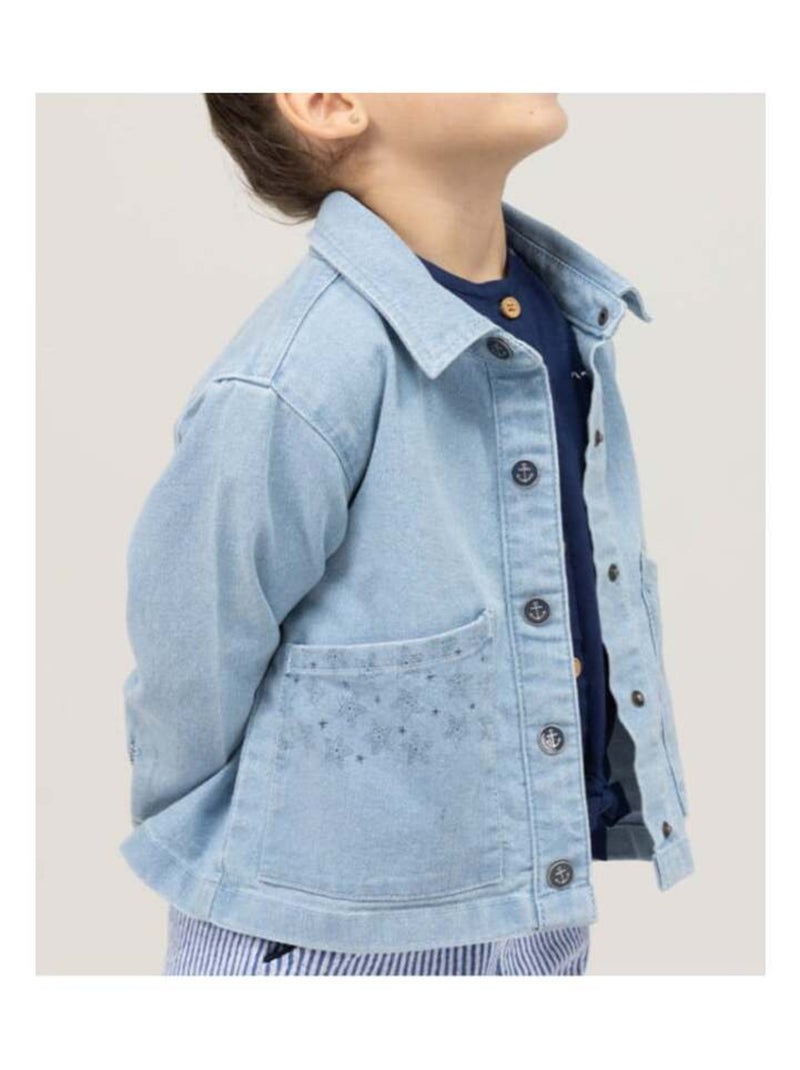 Veste en jean Fille - Bleu clair - Fille - 28.00€ - Kiabi