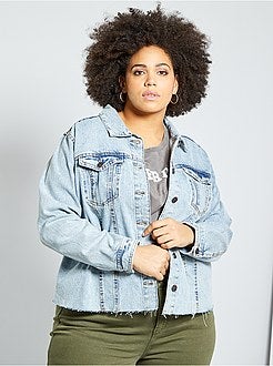 Veste en jean finition à cru - Kiabi