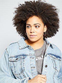 Veste en jean finition à cru - Kiabi