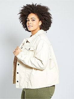 Veste en jean finition à cru - Kiabi