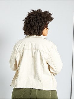 Veste en jean finition à cru - Kiabi