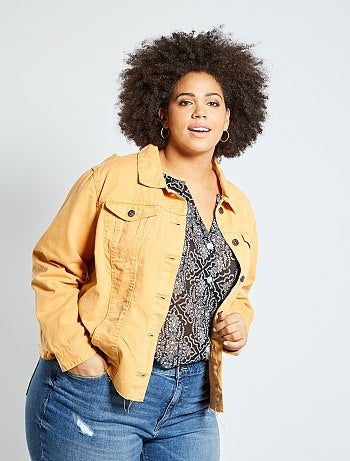 Veste en jean finition à cru