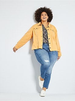 Veste en jean finition à cru - Kiabi