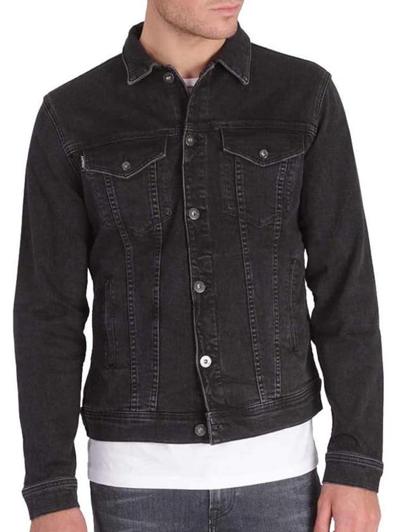 Veste en jean homme kaporal Noir - Kiabi