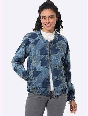 Veste En Jean Manches Et Ourlet élastiqués - Taille Standard - Witt