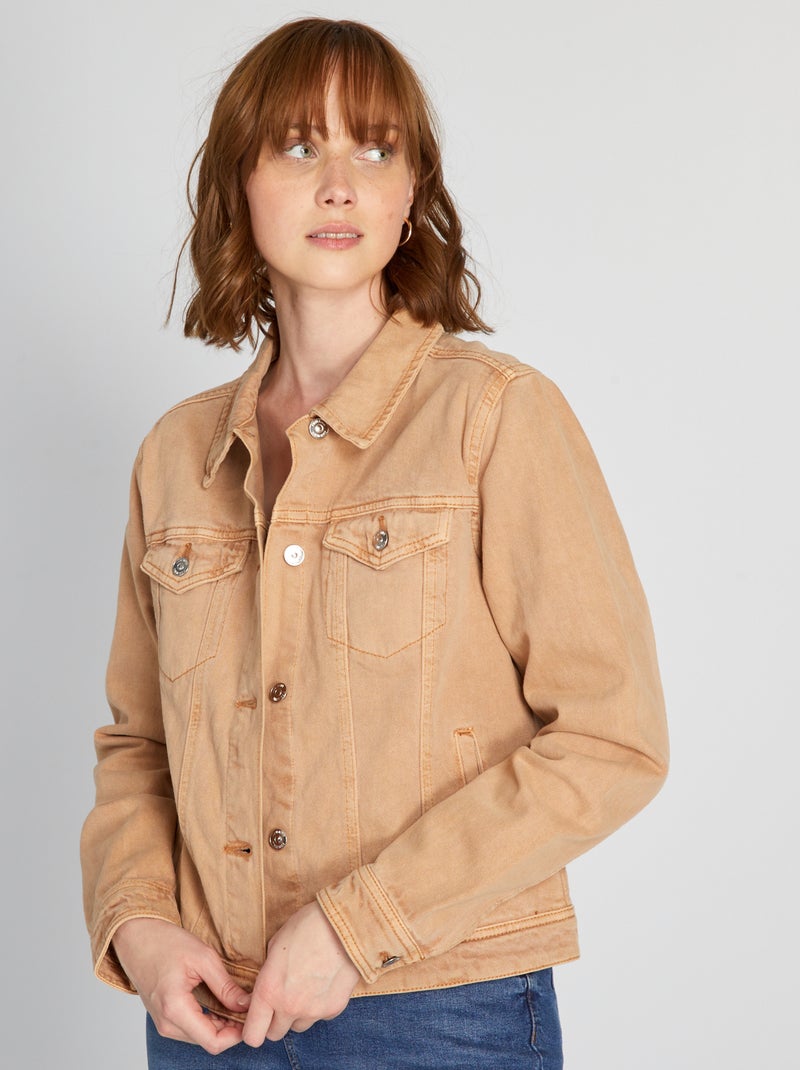 Veste en jean Marron - Kiabi