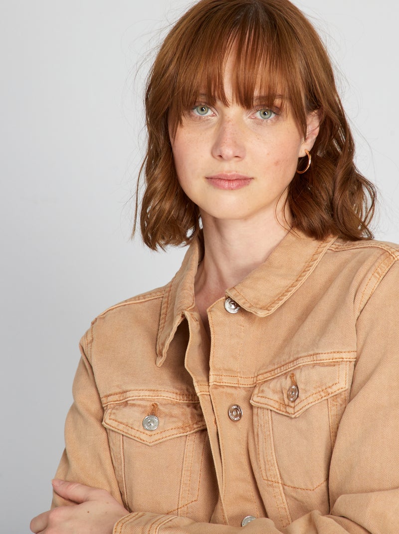 Veste en jean Marron - Kiabi