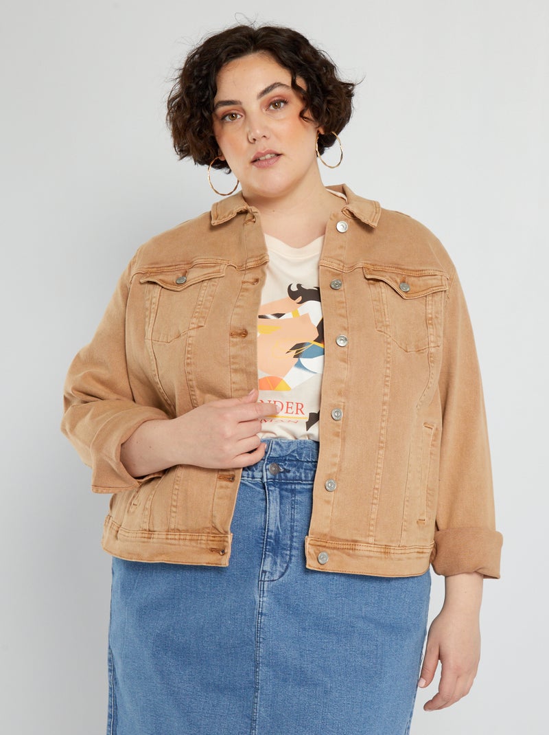 Veste en jean Marron - Kiabi