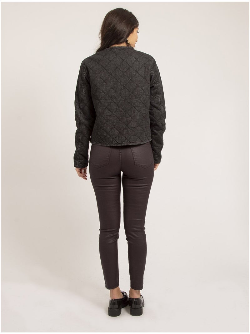 Veste en jean matelassée UMANI gris anthracite - Kiabi