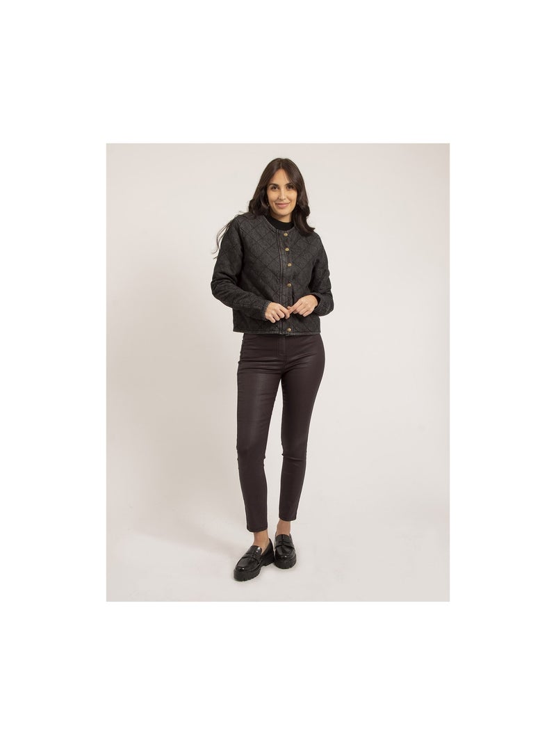 Veste en jean matelassée UMANI gris anthracite - Kiabi