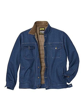 Veste en Jean Matelassée Western - ATLAS FOR MEN