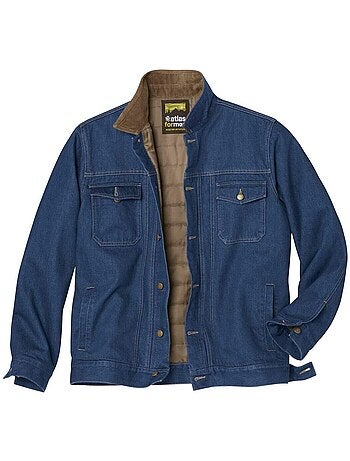 Veste en jean matelassée western - atlas for men