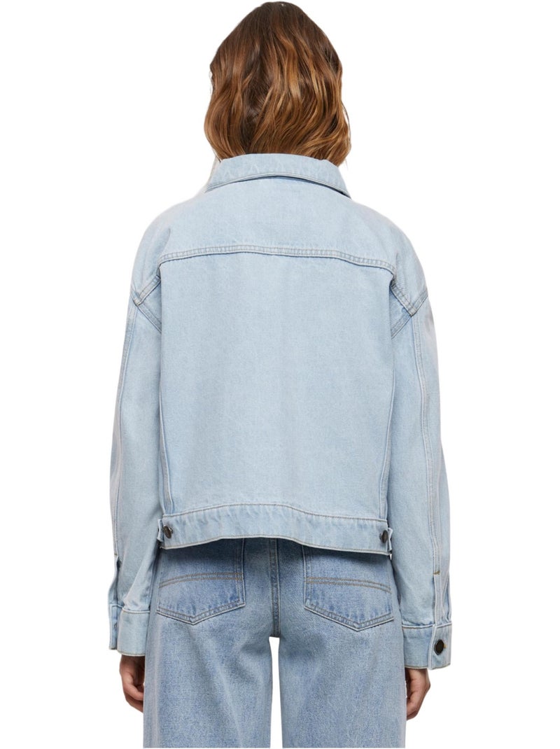 Veste en jean motif/style années 80 - urban classics Bleu jean - Kiabi