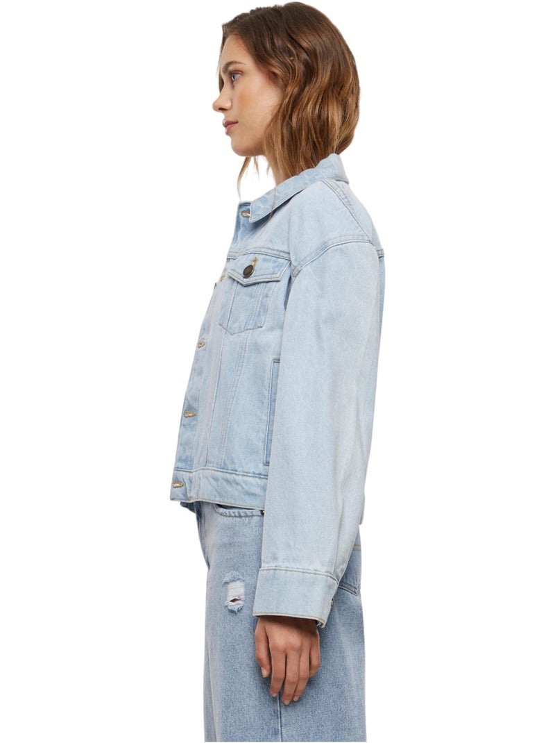Veste en jean motif/style années 80 - urban classics Bleu jean - Kiabi