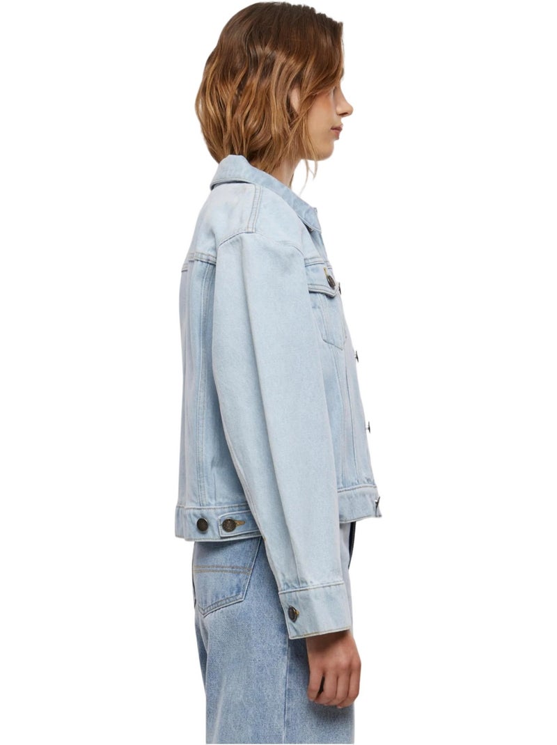 Veste en jean motif/style années 80 - urban classics Bleu jean - Kiabi