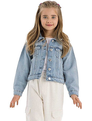 Veste en jean motif/style uni - minoti