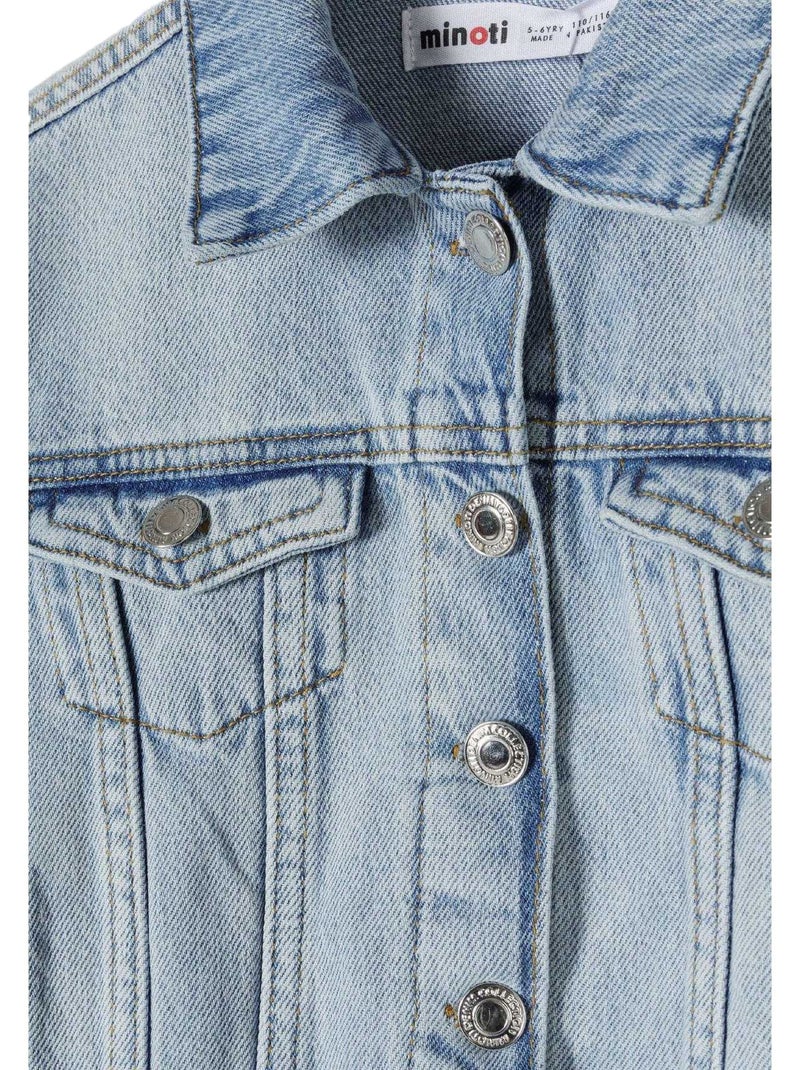 Veste en jean motif/style uni - minoti Bleu - Kiabi