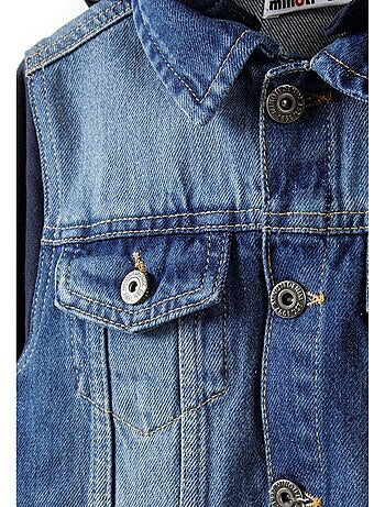 Veste en jean motif/style uni - minoti