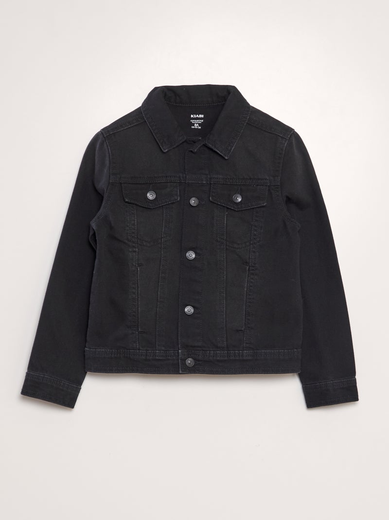 Veste en jean Noir - Kiabi