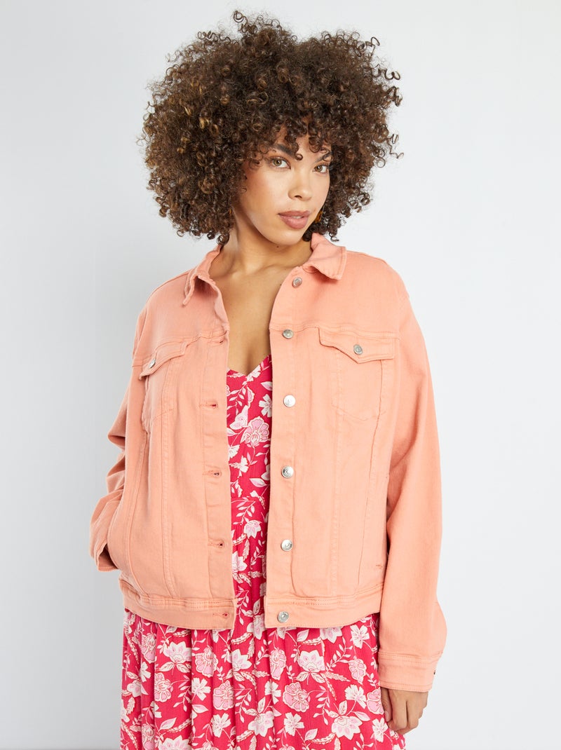 Veste en jean Orange - Kiabi