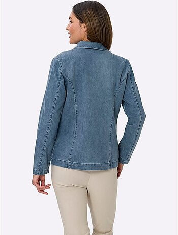 Veste En Jean Poches Décoratives - Taille Standard - Moda Vilona