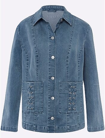 Veste En Jean Poches Décoratives - Taille Standard - Moda Vilona