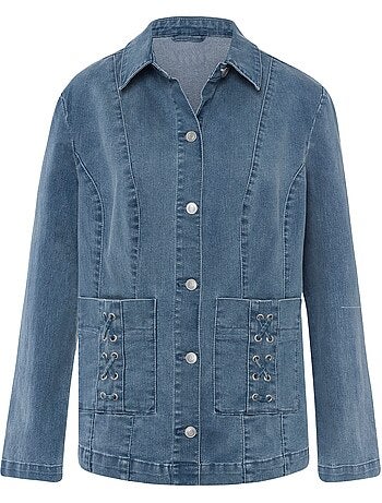 Veste En Jean Poches Décoratives - Taille Standard - Moda Vilona