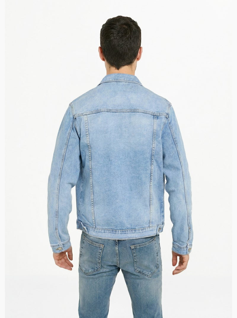 Veste en jean pour homme, Essentiel - AFIBEL Bleu clair - Kiabi
