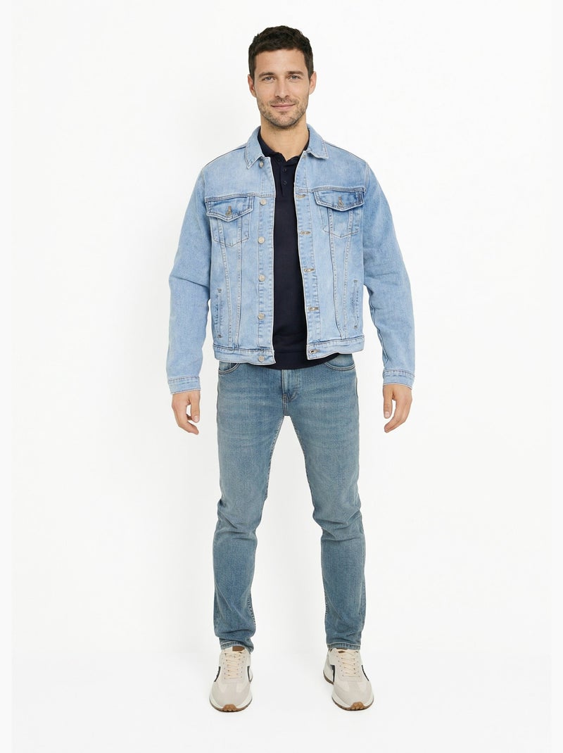 Veste en jean pour homme, Essentiel - AFIBEL Bleu clair - Kiabi