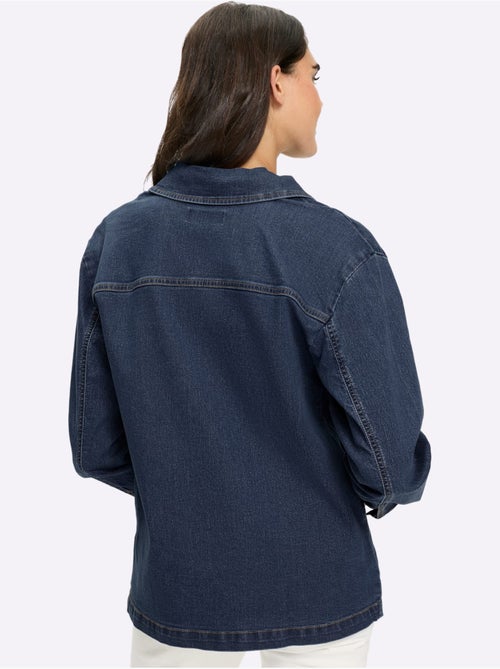 Veste En Jean Qualité Coton - Taille Standard - Helline - Kiabi Veste En Jean Qualité Coton - Taille Standard - Helline - Kiabi