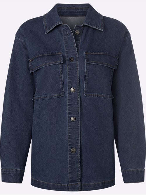 Veste En Jean Qualité Coton - Taille Standard - Helline - Kiabi Veste En Jean Qualité Coton - Taille Standard - Helline - Kiabi