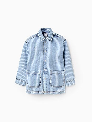 Veste en Jean Rayée