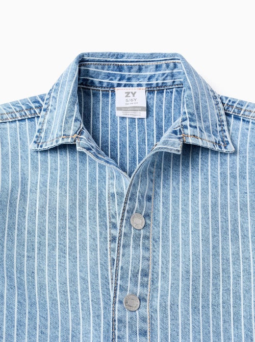 Veste en Jean Rayée - Kiabi