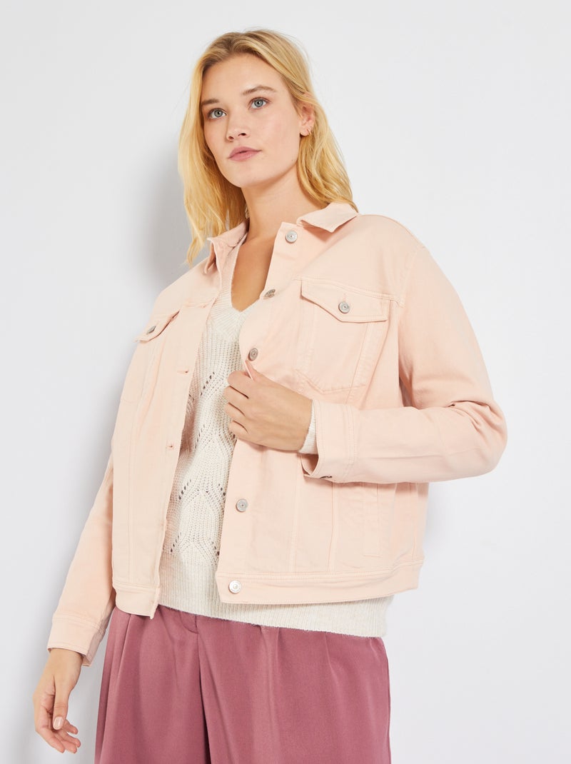Veste en jean rose - Kiabi