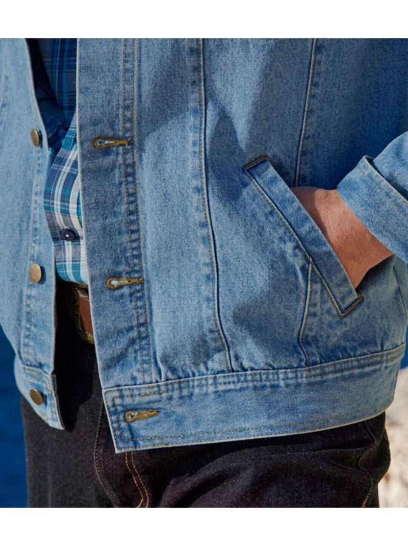 Veste en Jean Spring Adventure   - ATLAS FOR MEN Bleu - Kiabi