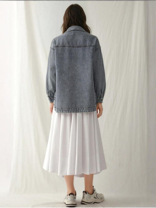 Veste en jean surdimensionnée à double poche bdart - Kiabi Veste en jean surdimensionnée à double poche bdart - Kiabi