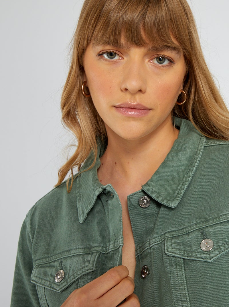 Veste en jean vert - Kiabi