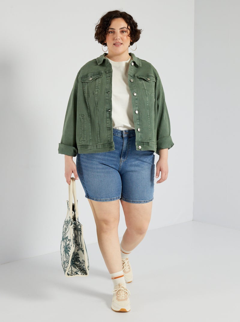 Veste en jean Vert - Kiabi